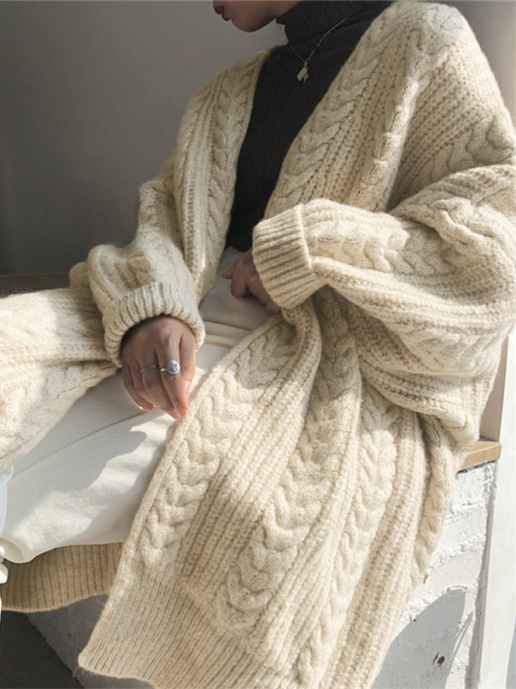 Grace - Stijlvol Warme Oversized Gebreid Vest