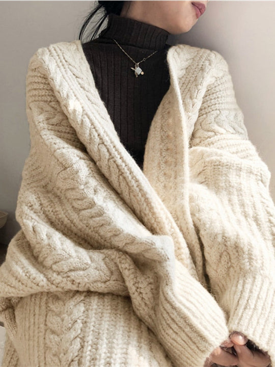 Grace - Stijlvol Warme Oversized Gebreid Vest