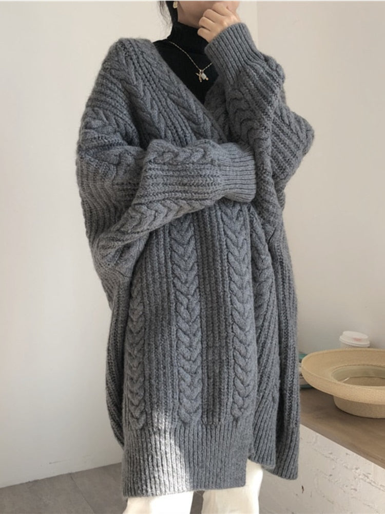 Grace - Stijlvol Warme Oversized Gebreid Vest