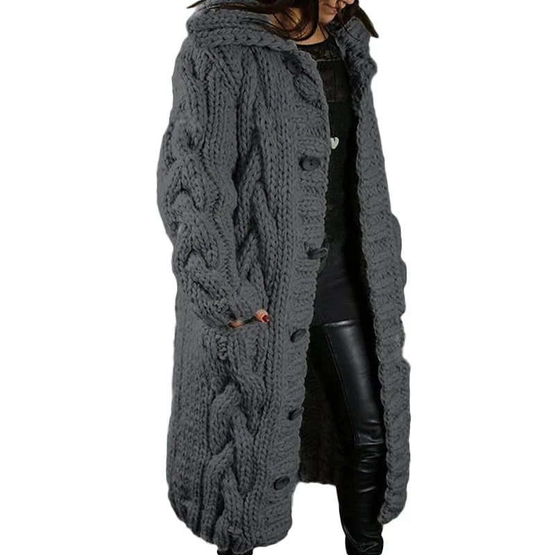 Esther - Warm Lang Kabelgebreid Vest