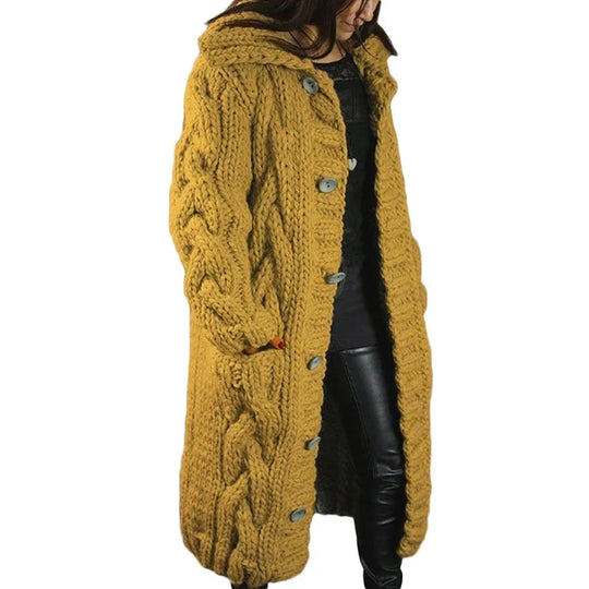 Esther - Warm Lang Kabelgebreid Vest
