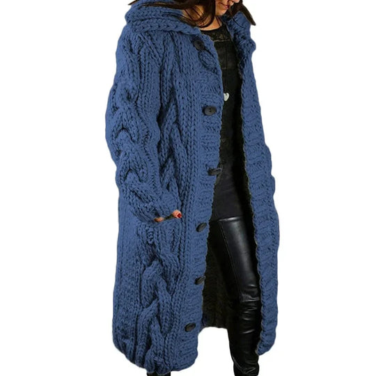 Esther - Warm Lang Kabelgebreid Vest