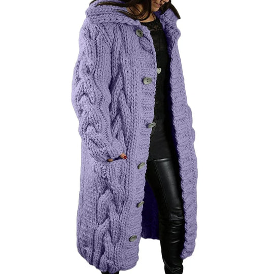 Esther - Warm Lang Kabelgebreid Vest