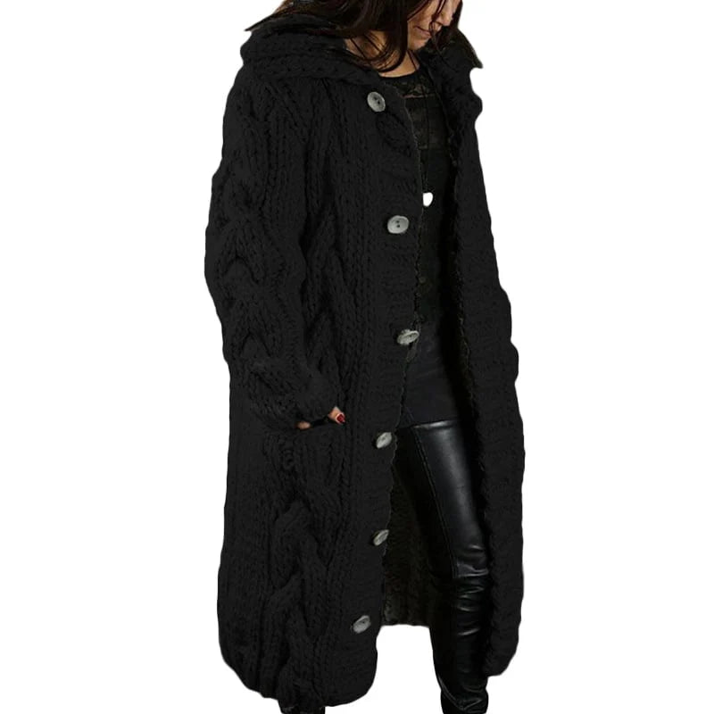 Esther - Warm Lang Kabelgebreid Vest