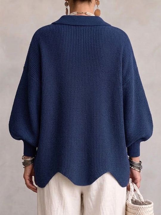 Sharon - Elegant Oversized Gouden Knopen Vest