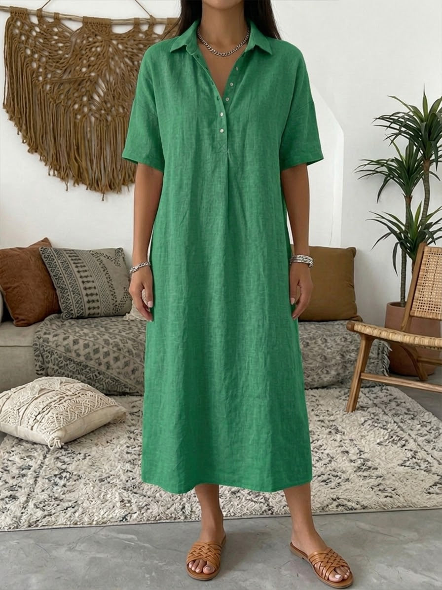 Karin - Luchtige Linnen Blousejurk