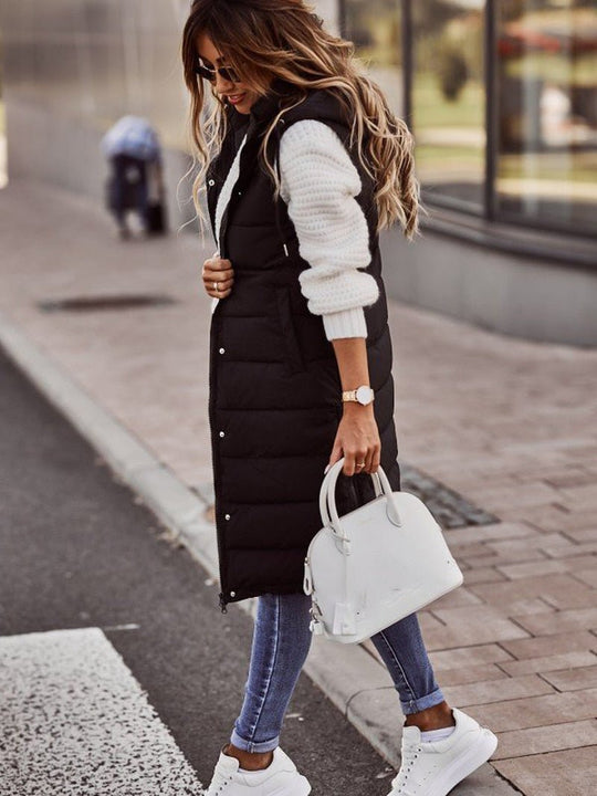 Annemarie - Stijlvol Lang Gewatteerd Gilet