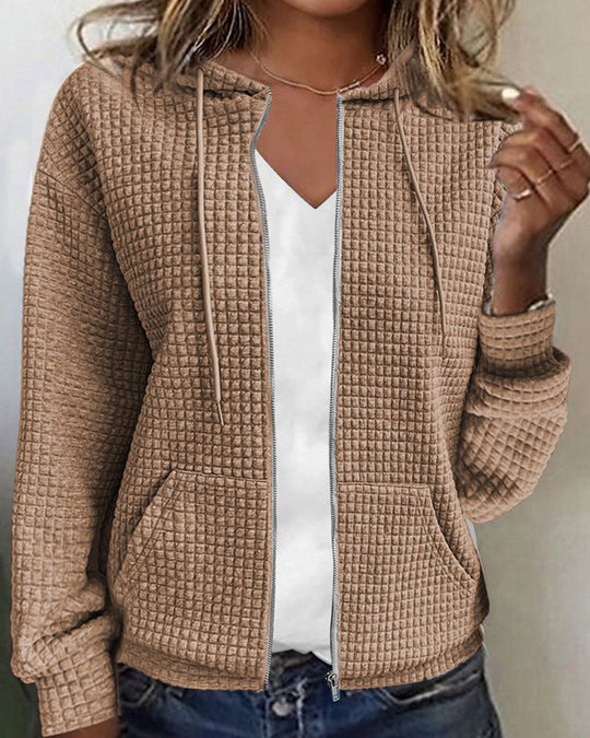 Fleur - Casual Gebreide Capuchon Vest