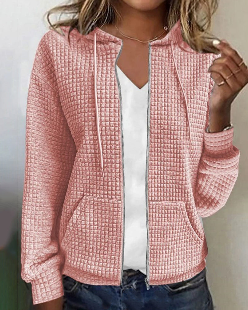 Fleur - Casual Gebreide Capuchon Vest