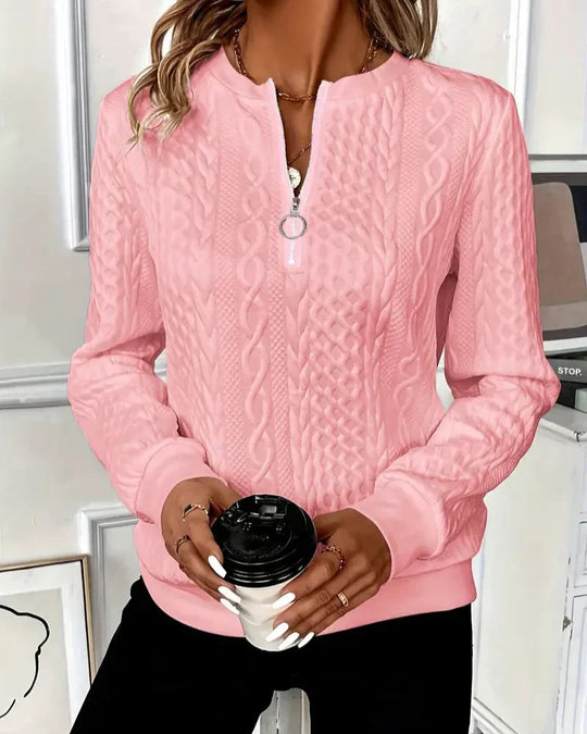Sylvia - Stijlvolle Kabelgebreide Sweater
