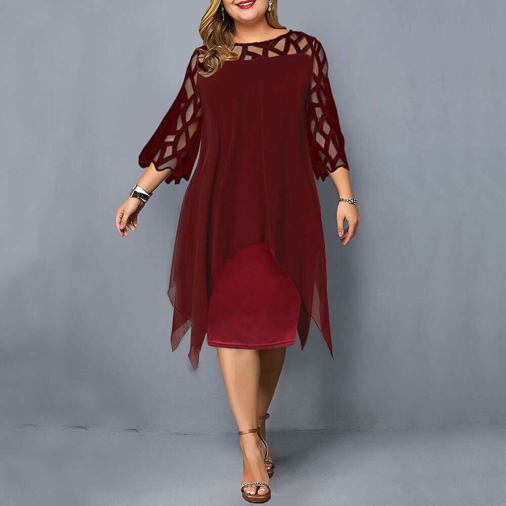 Eline | Chiffon Jurk Dames Grote Maten