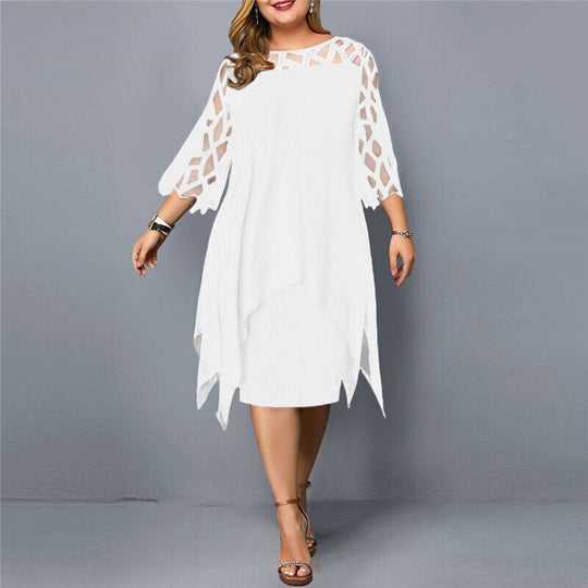 Eline | Chiffon Jurk Dames Grote Maten