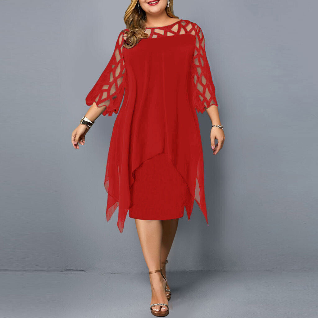 Eline | Chiffon Jurk Dames Grote Maten