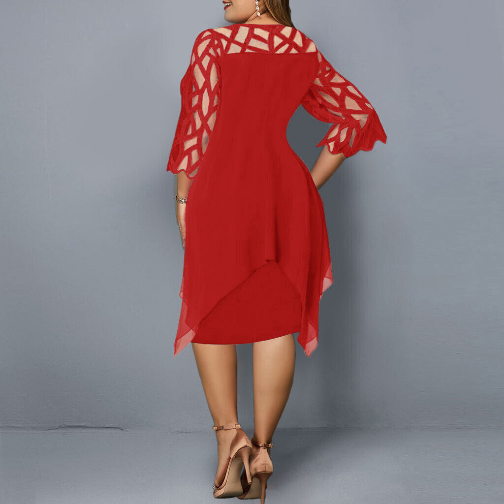 Eline | Chiffon Jurk Dames Grote Maten