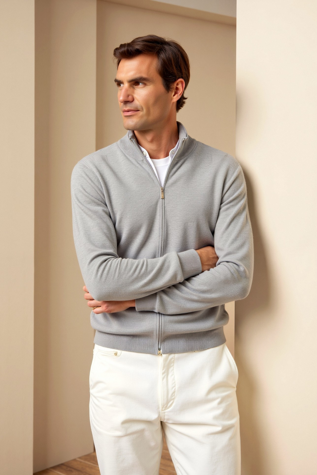Scott - Verfijnd Gebreid Rits Vest