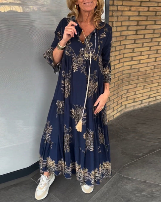 Diana - Bohemian Maxi Jurk Bloemenprint Dames