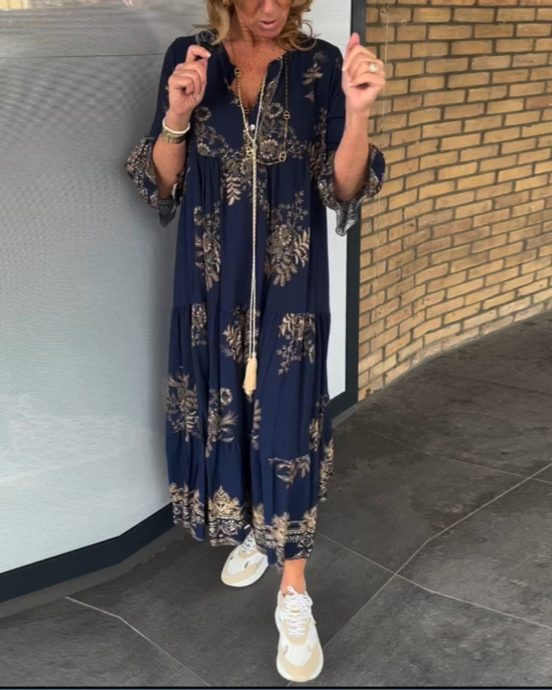 Diana - Bohemian Maxi Jurk Bloemenprint Dames