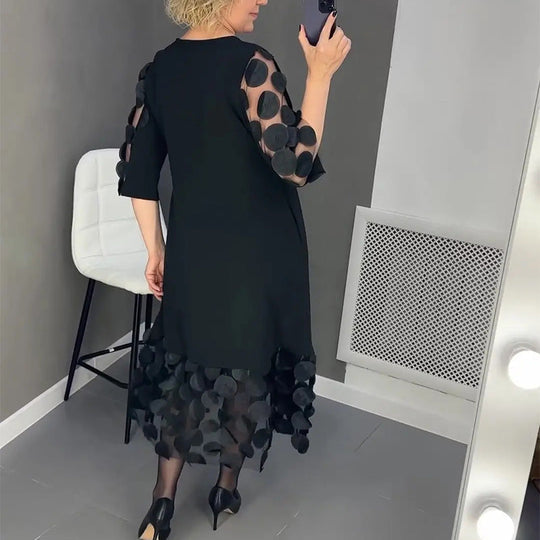 Gigi | Zwarte Jurk Dames Elegant Grote Maten