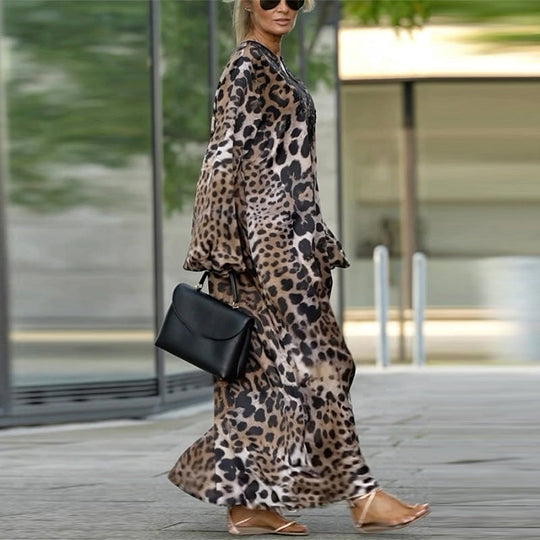 Maxi Jurk Dames Met Luipaardprint - Pien