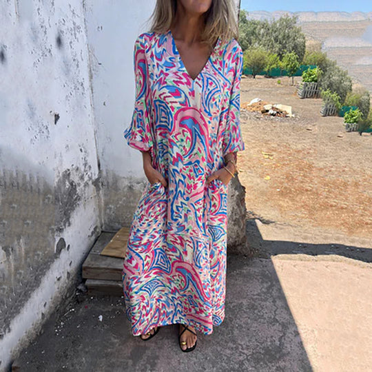 Maud - Luchtige Boho Maxi Jurk Dames