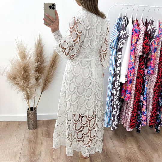 Hilde - Elegante Kanten Midi Jurk