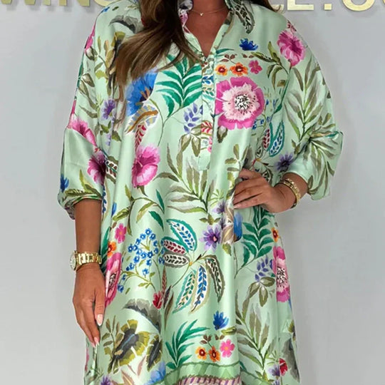 Tuniek Jurk Dames Luchtig Met Bloemenprint - Senna
