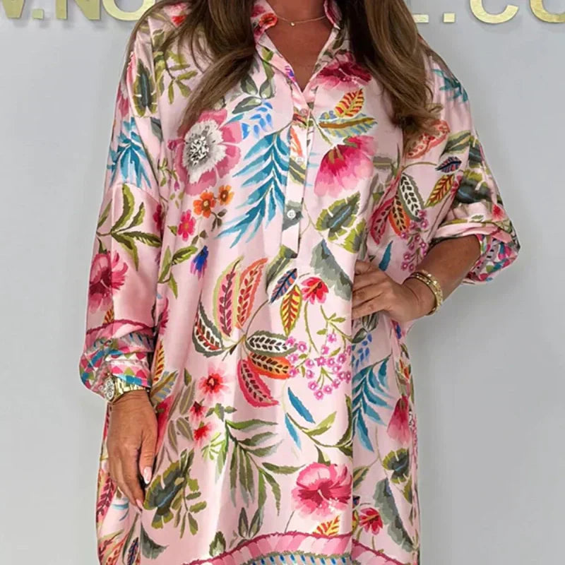 Tuniek Jurk Dames Luchtig Met Bloemenprint - Senna