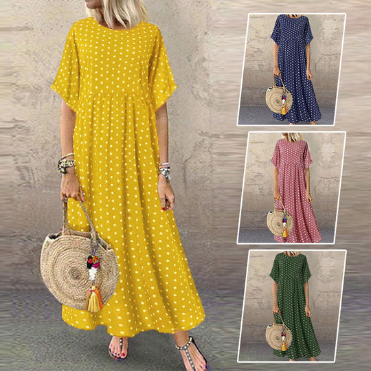 Joy | Boho Maxi Jurk Dames Met Stippen