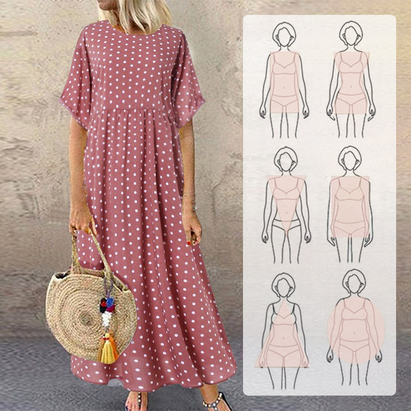 Joy | Boho Maxi Jurk Dames Met Stippen