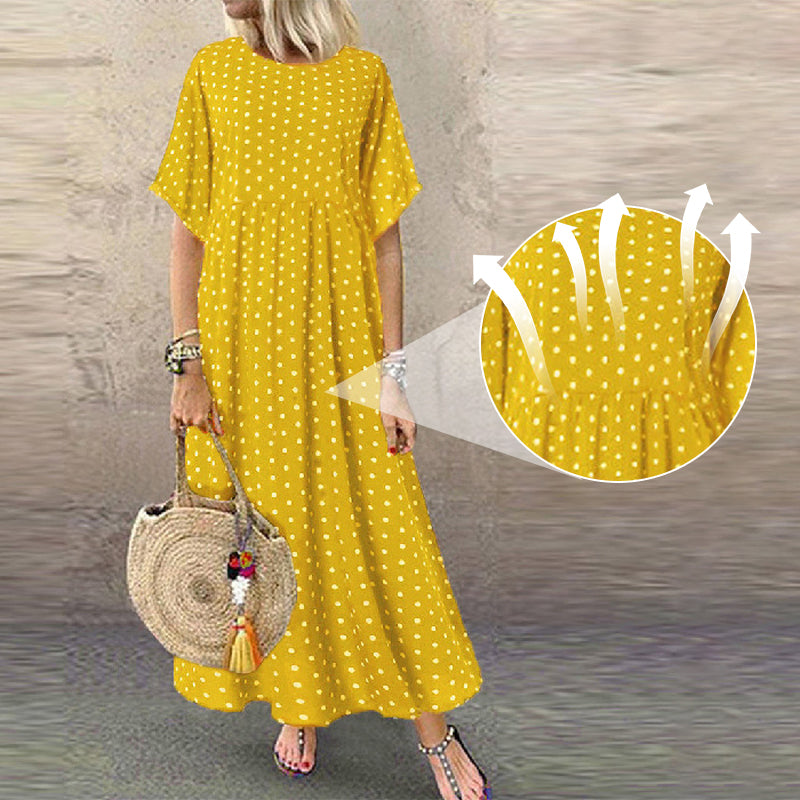 Joy | Boho Maxi Jurk Dames Met Stippen