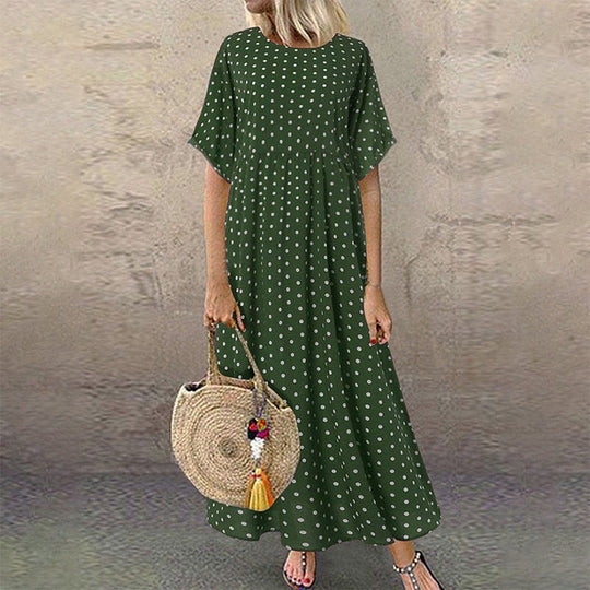 Joy | Boho Maxi Jurk Dames Met Stippen