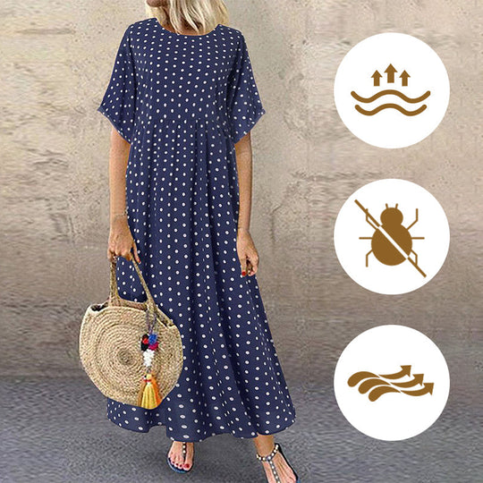Joy | Boho Maxi Jurk Dames Met Stippen