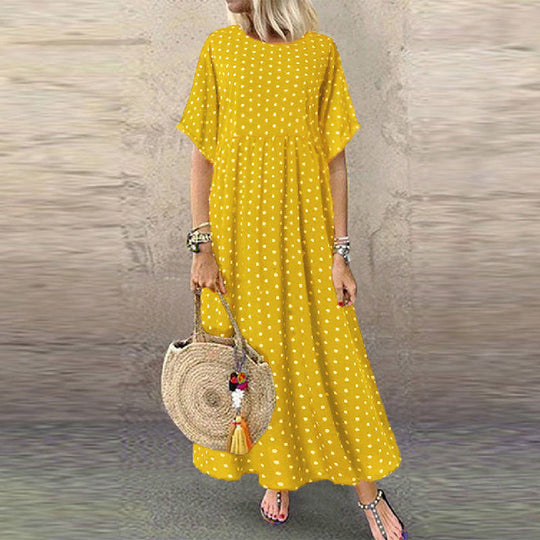 Joy | Boho Maxi Jurk Dames Met Stippen