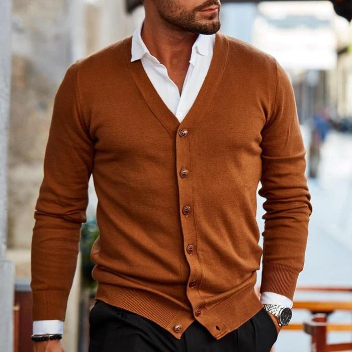 Oliver - Verfijnd Gebreid V-Hals Vest