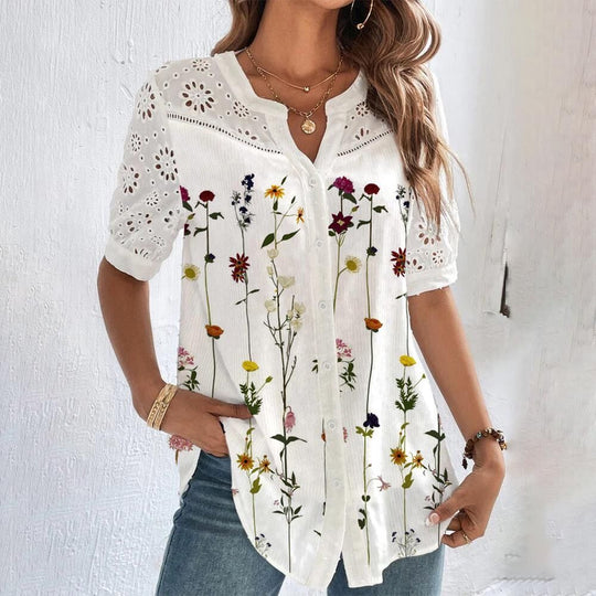 Maelle - Vrolijke Blouse Met Speelse Print En Perfecte Pasvorm