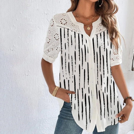 Maelle - Vrolijke Blouse Met Speelse Print En Perfecte Pasvorm