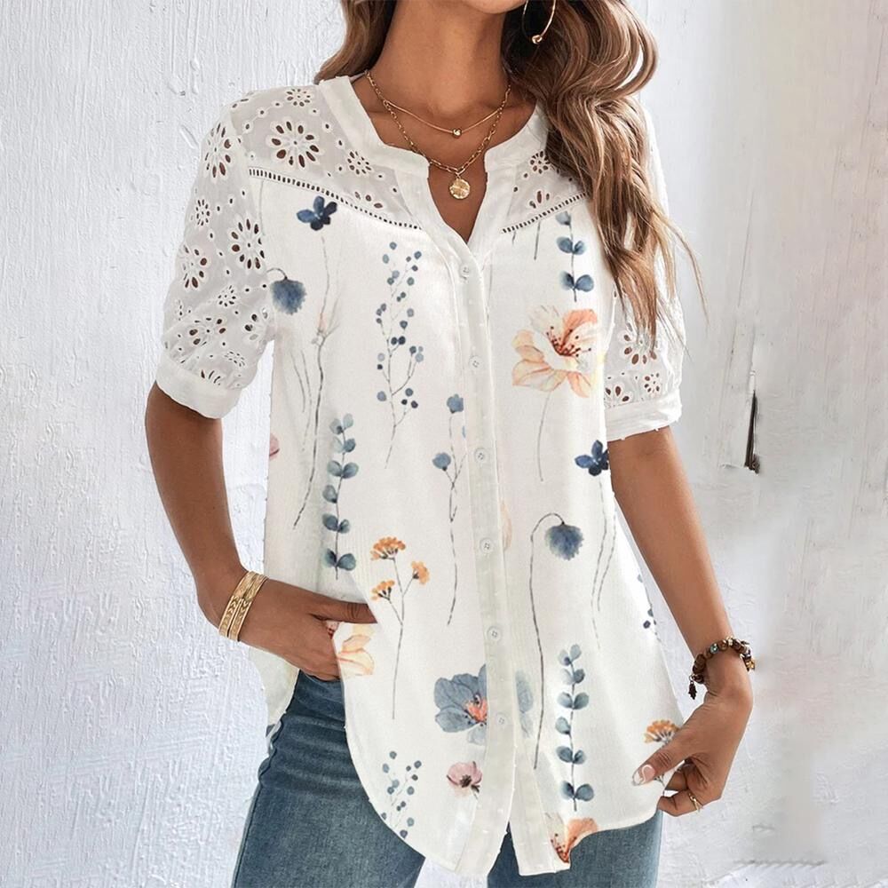 Maelle - Vrolijke Blouse Met Speelse Print En Perfecte Pasvorm