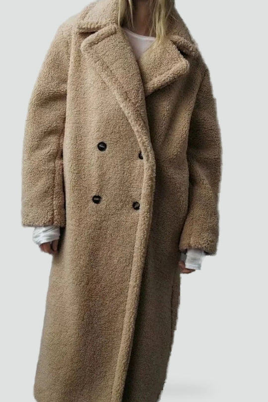Renate - Warme Teddy Mantel Winterjas