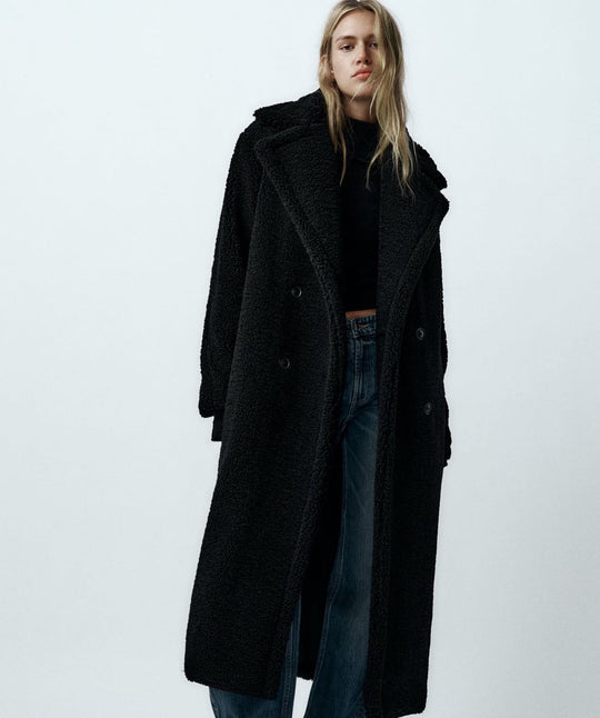 Renate - Warme Teddy Mantel Winterjas