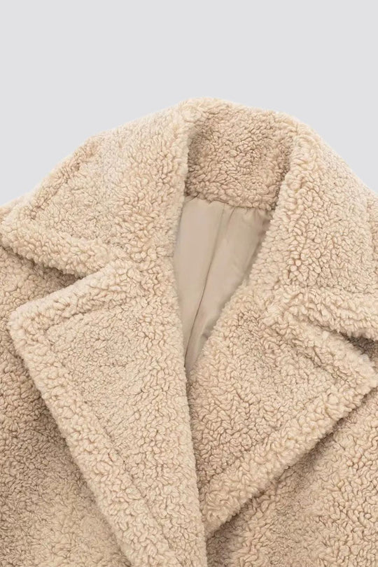 Renate - Warme Teddy Mantel Winterjas