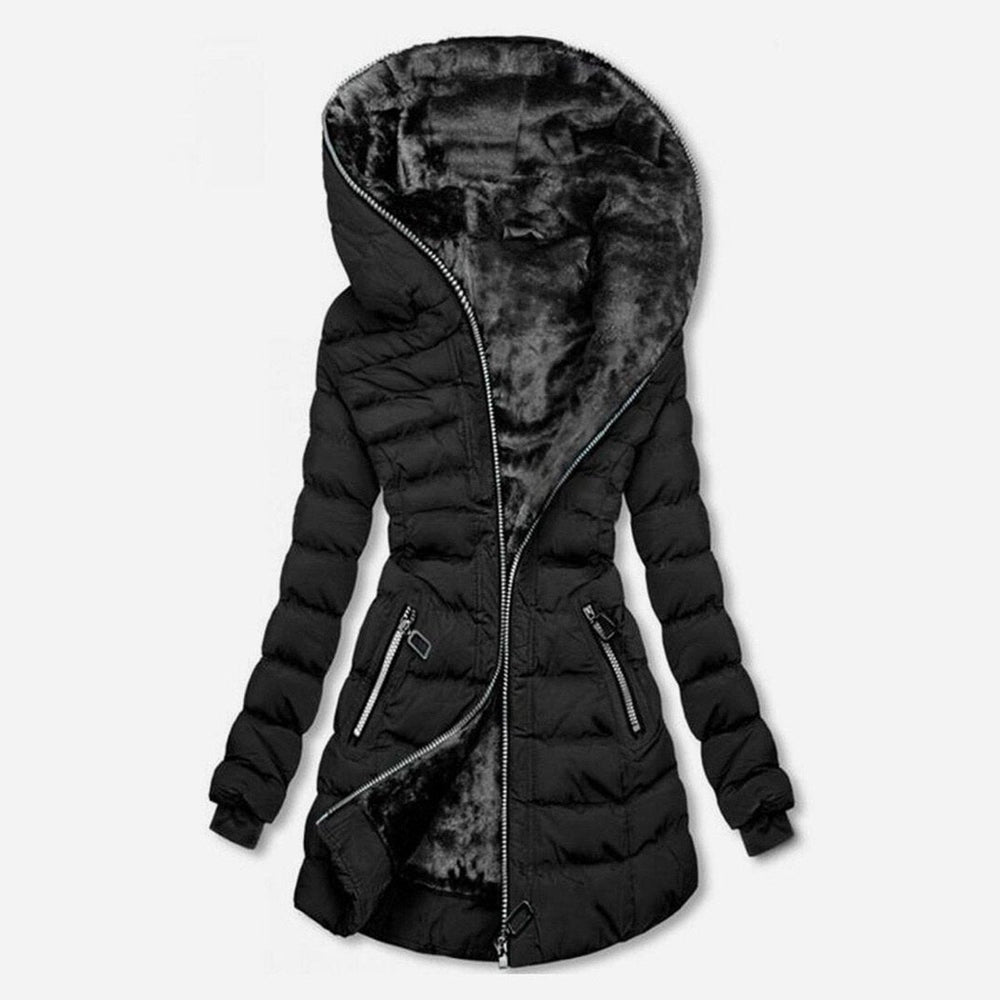 Angela - Stijlvolle Fleece Gewatteerde Jas