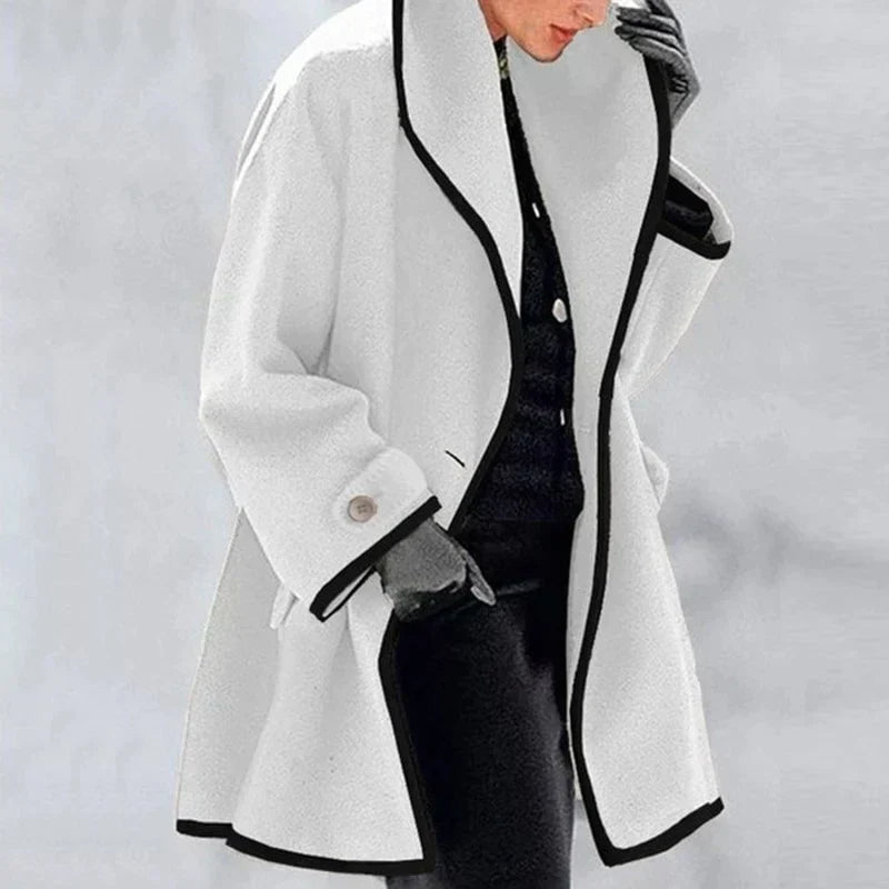 Fiona - Stijlvolle Wollen Mantel Winterjas