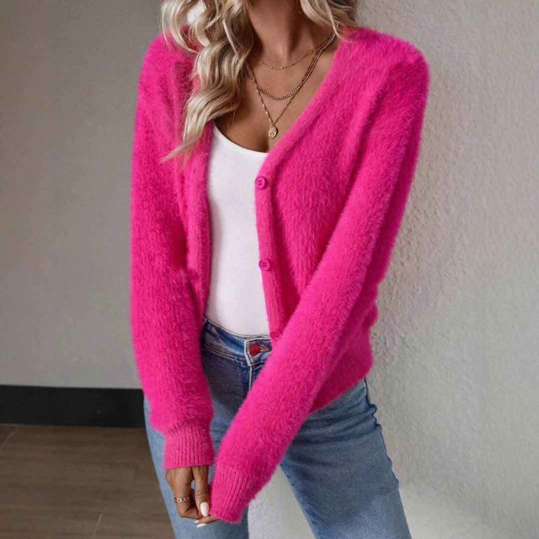 Saskia - Stijlvol Teddy V-Hals Vest