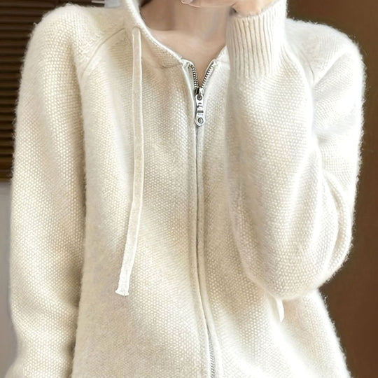 Kate - Stijlvol Oversized Gebreid Capuchon Vest