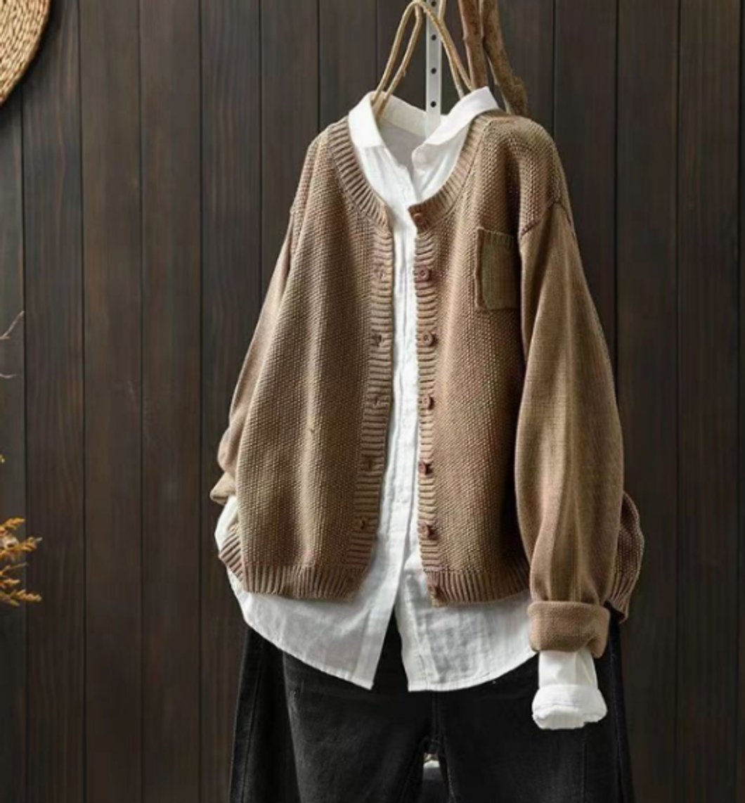 Karin - Elegant Oversized Grofgebreid Vest