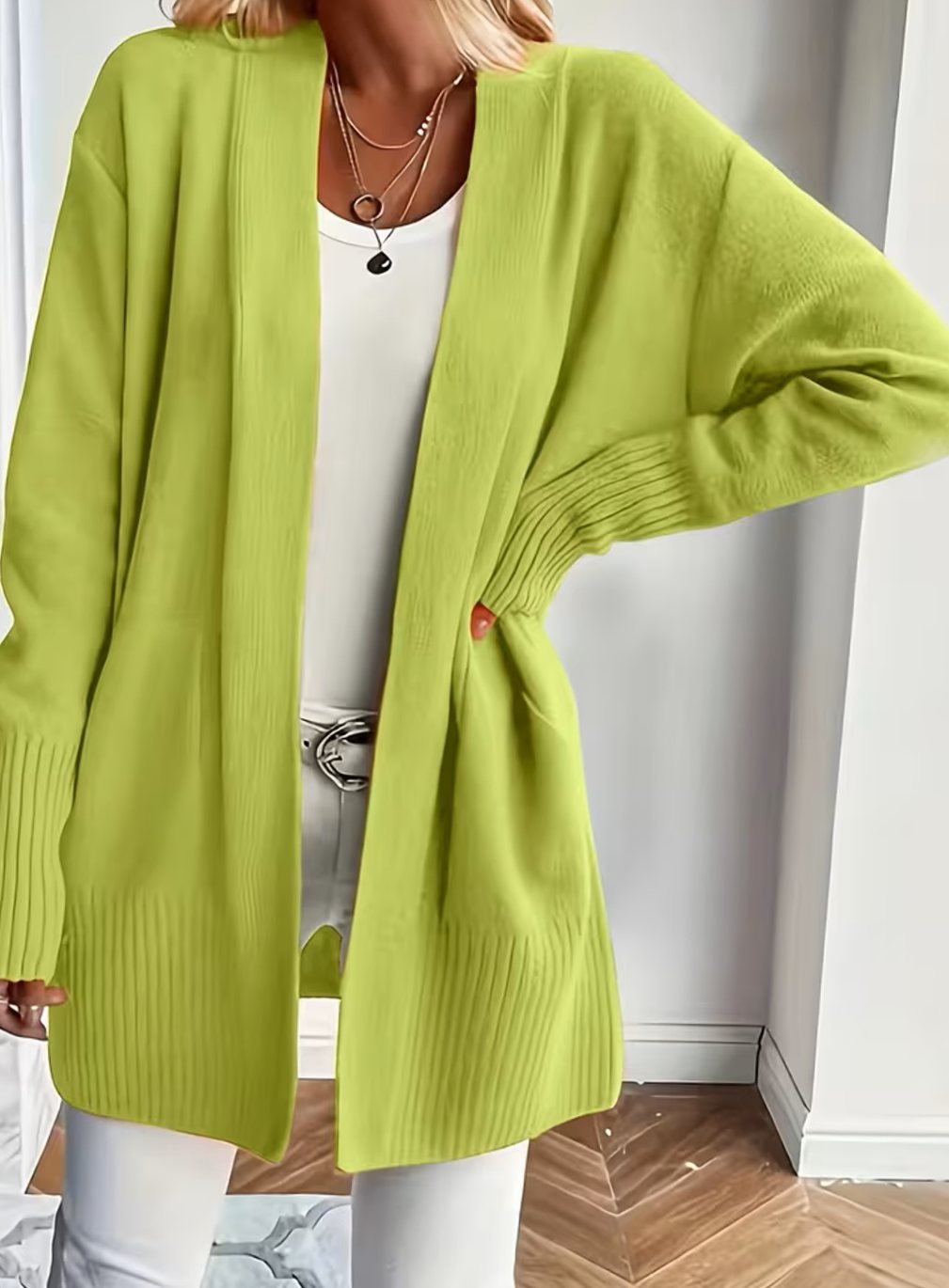Wendy - Stijlvol Oversized Ribgebreid Vest